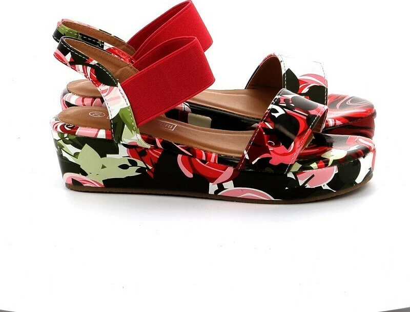 Enrico Coveri Πέδιλα E39T299 Floral Φούξια