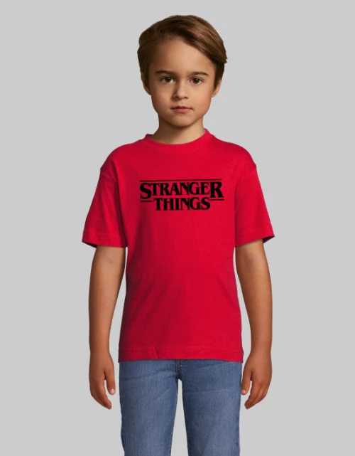 Stranger things kids t-shirt - RED