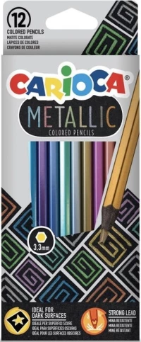 Carioca Metallic Ξυλομπογιές 12τμχ