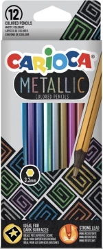 Carioca Metallic Ξυλομπογιές 12τμχ