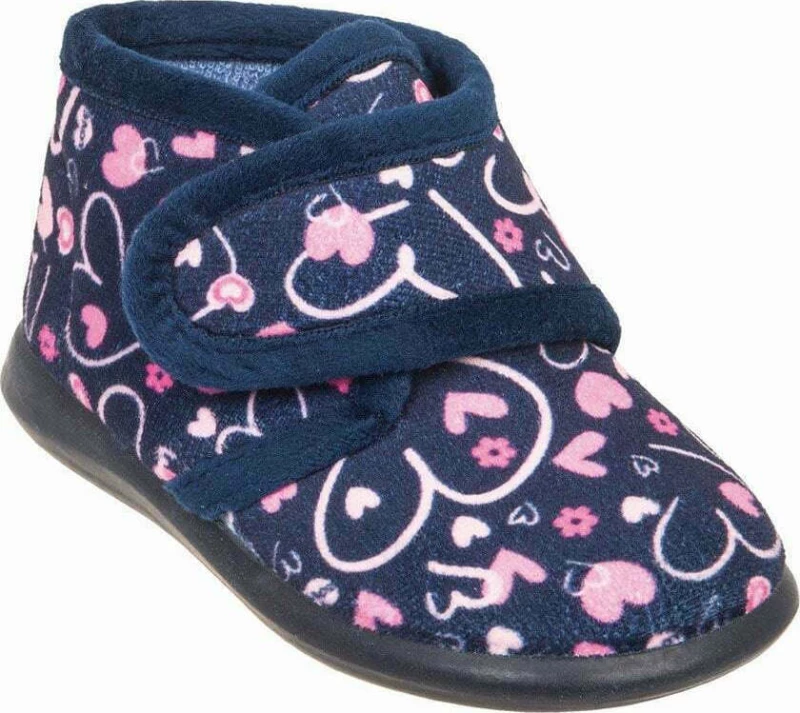 Adam's Shoes Παιδικές Παντόφλες Μποτάκια Ανατομικές για Κορίτσι Navy Μπλε