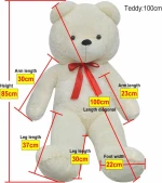 vidaXL Αρκούδος 85cm Λευκός