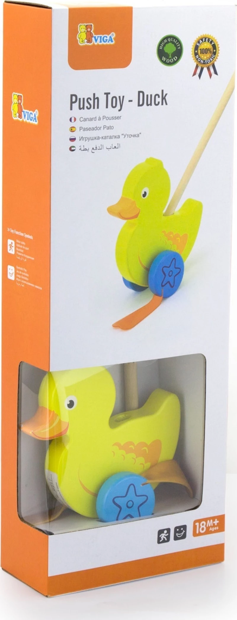 Viga Toys Τρεχαλίτσα Σπρωχτή 'Πάπια'