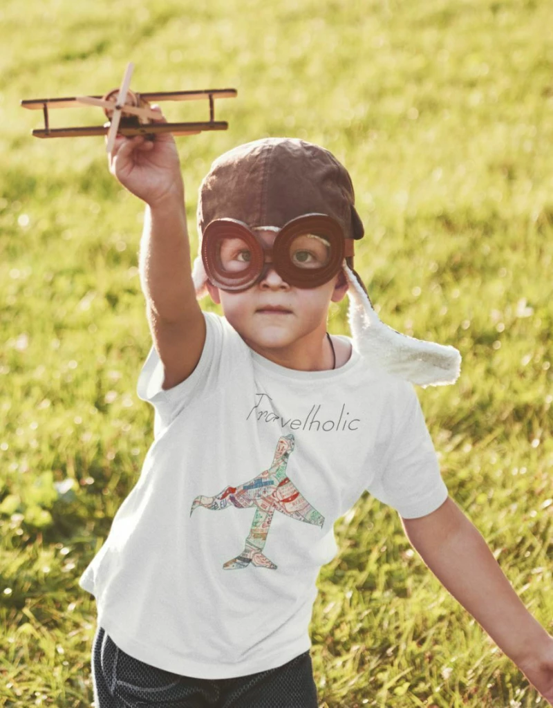 Travelholic Παιδικό T-shirt - GREY MELANGE