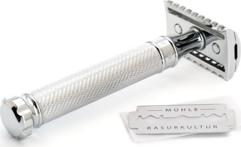 Muhle R41 Twist Traditional De Safety Razor Open Comb Chrome.
