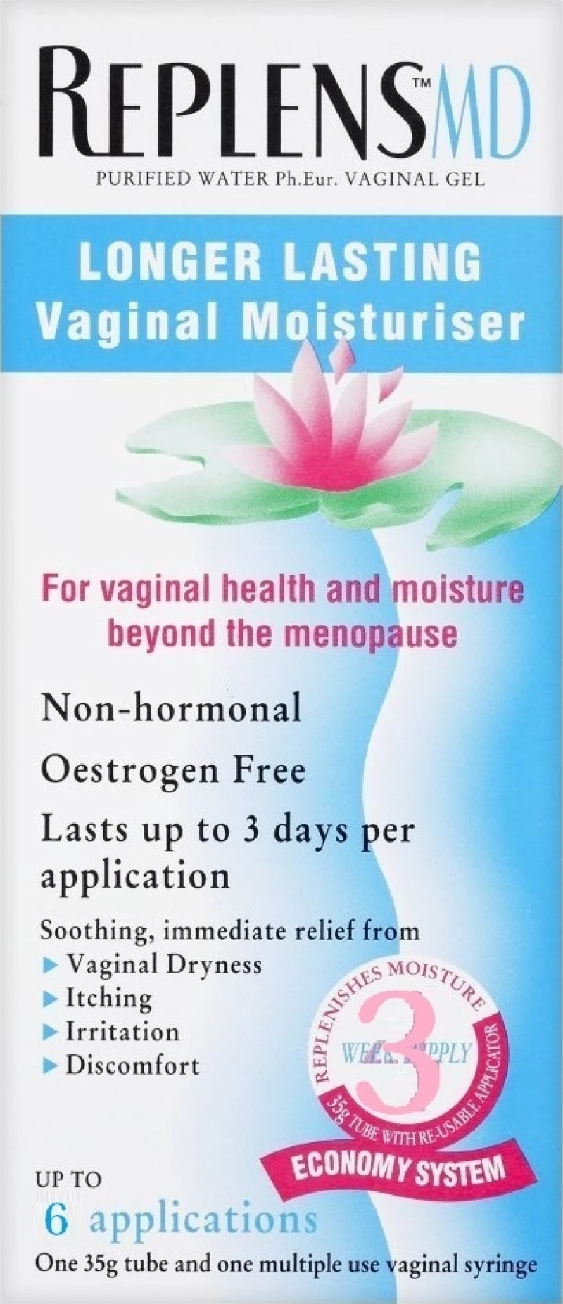 Wellcon Replens Md Vaginal Gel 3τμχ