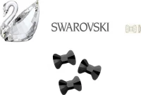 Swarovski Φιογκάκι Στρας σε Μαύρο Χρώμα