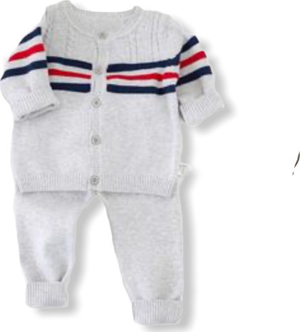 Knitted Baby Casual set Grey