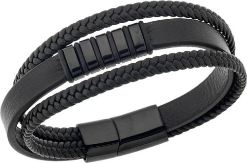 Senza Ανδρικό Βραχιόλι Χειροπέδα από Δέρμα