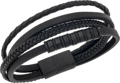 Senza Ανδρικό Βραχιόλι Χειροπέδα από Δέρμα