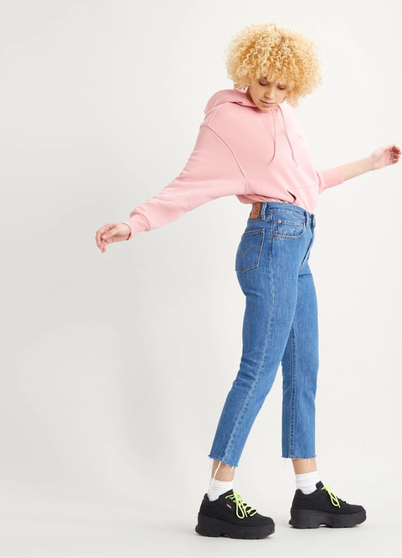 Levi's 501 Ψηλόμεσο Boyfriend Γυναικείο Jean Παντελόνι Medium Indigo