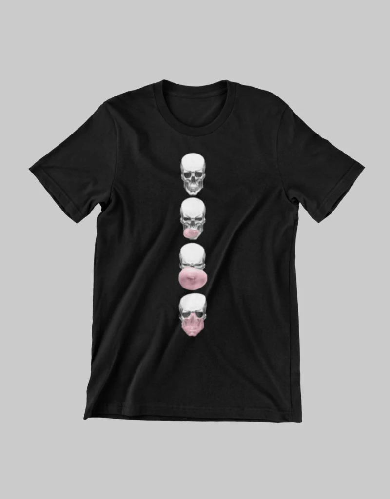Skull Bubble Παιδικό T-shirt - WHITE