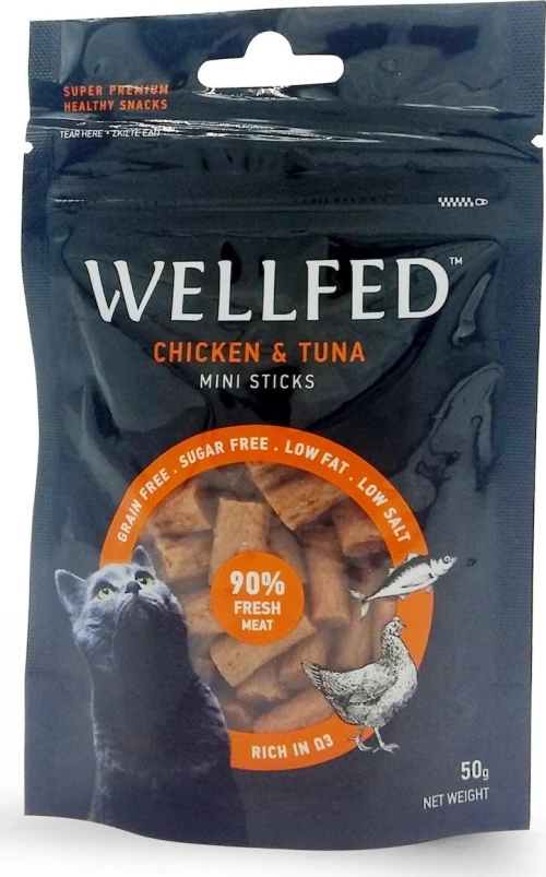 Pet Interest Wellfed Mini Sticks Chicken & Tuna 50gr