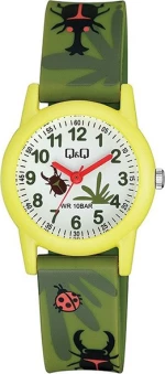 Q&Q Vr99J016Y Kids Green Rubber Strap