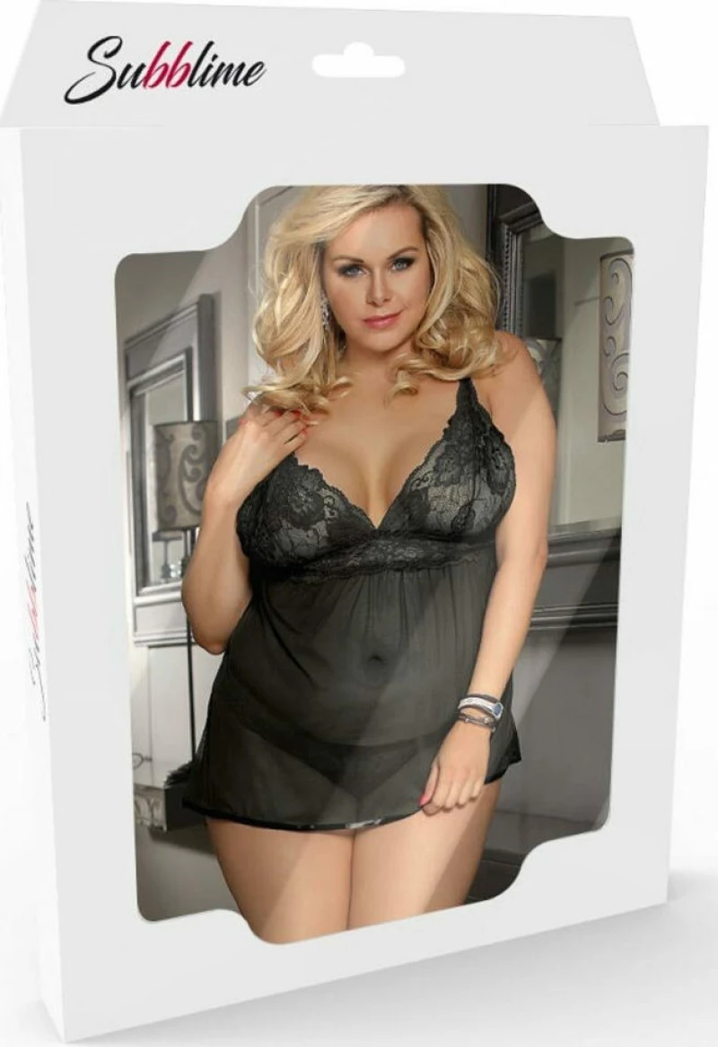 Subblime Queen Plus Opaque Teddy Black