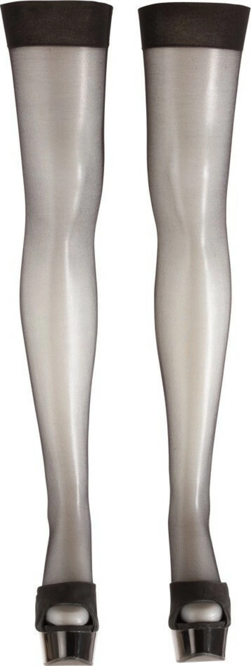Cottelli Collection Clip On Stockings Black