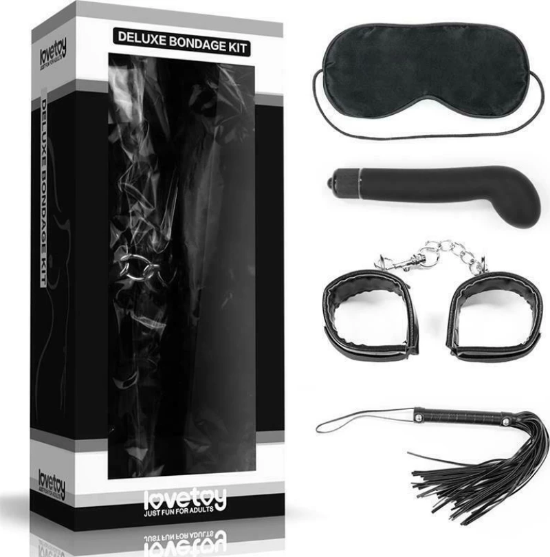 Bondage Kit Deluxe with Vibrator Black