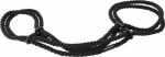 Darkness Rope Handcuffs Black