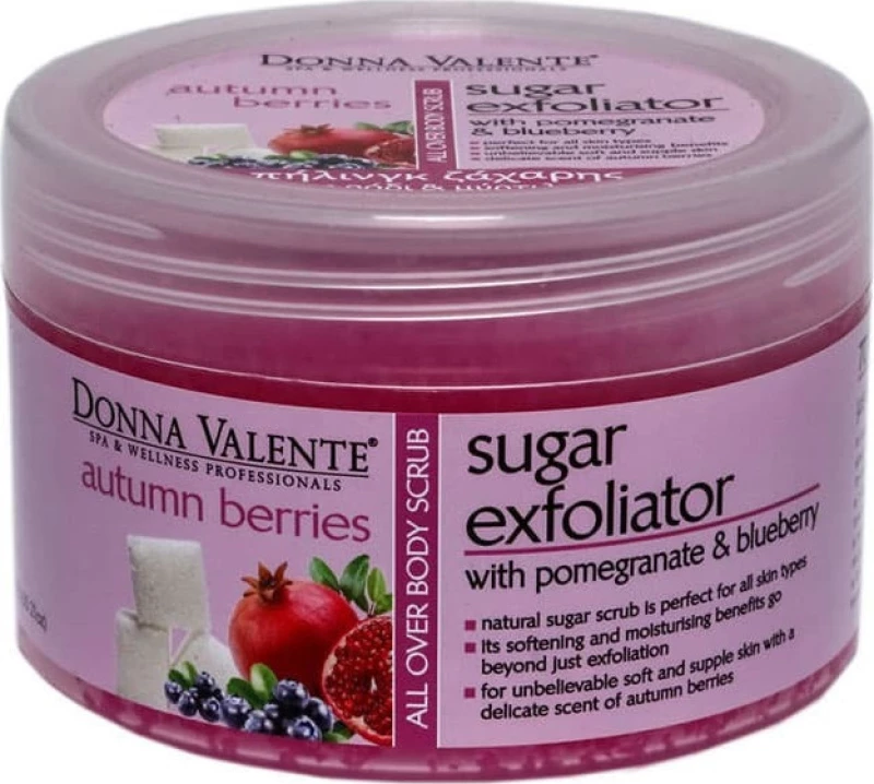 Donna Valente Sugar Scrub Pomegranate & Blueberry 250gr
