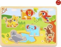 Ξύλινα Σφηνώματα Ζώα 6pcs Tooky Toys