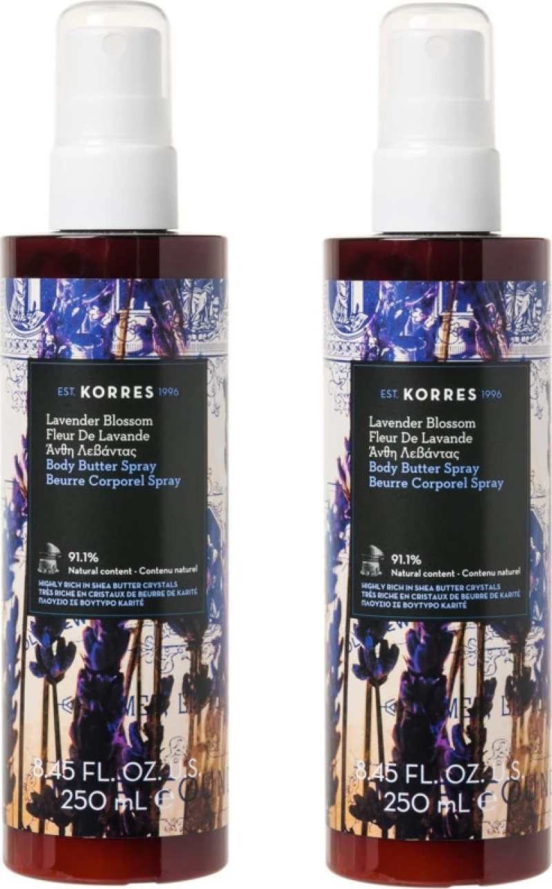 Korres Lavender Blossom Body Butter Spray 2x250ml