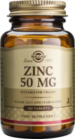Solgar Zinc Gluconate 50mg 100 ταμπλέτες