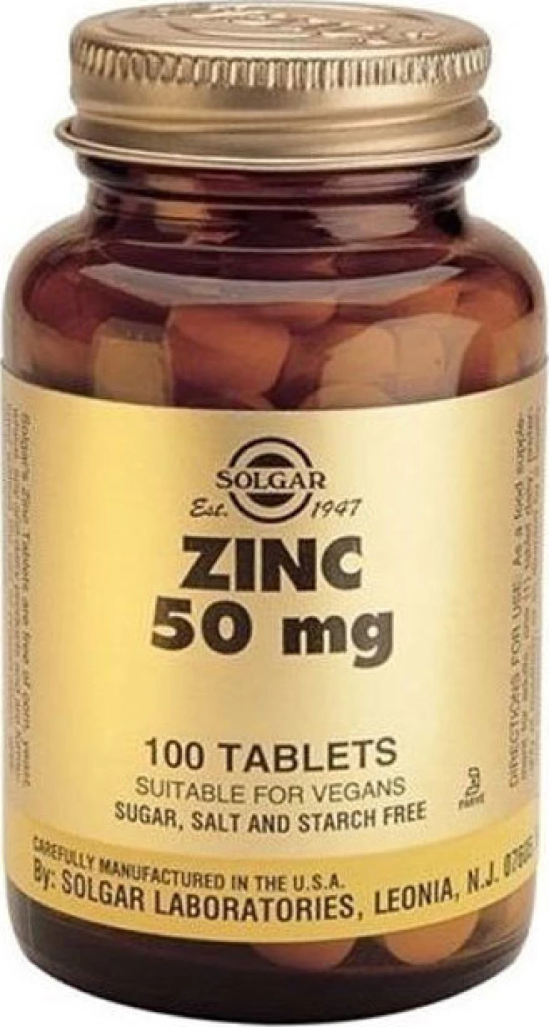 Solgar Zinc Gluconate 50mg 100 ταμπλέτες