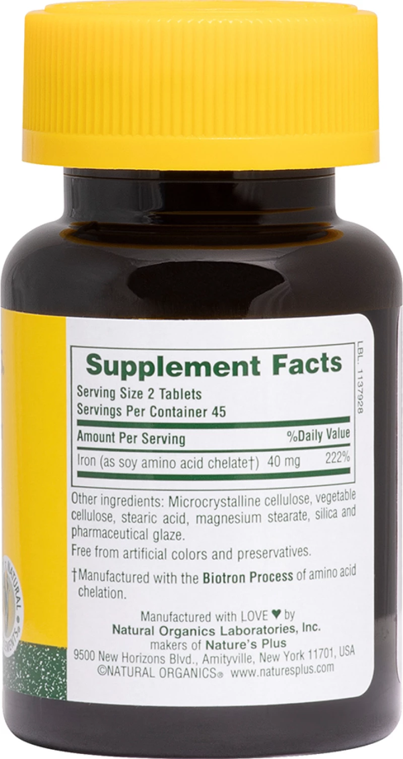 Nature's Plus Iron 40mg 90 ταμπλέτες