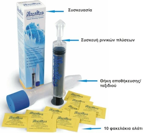 Nikoma Σύστημα Ρινικών Πλύσεων Nasaline Adult