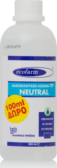 Ecofarm Αλκοολούχος Λοσιόν 70° Neutral 350ml