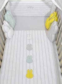 Miffy Σετ Προίκας 3τ Μουσελίνα Γκρι