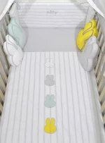 Miffy Σετ Προίκας 3τ Μουσελίνα Γκρι