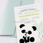 Προσκλητήριο βάπτισης - Panda 1730