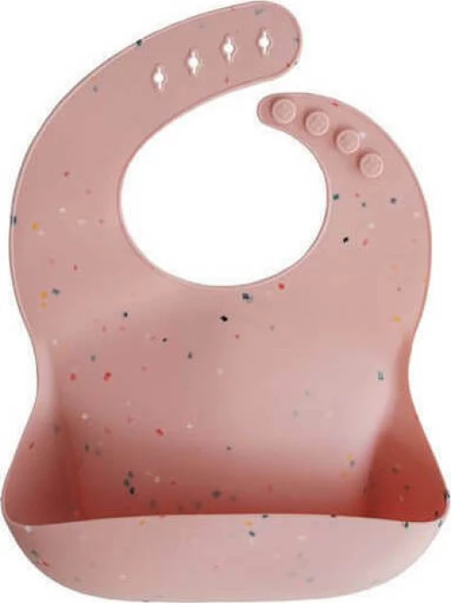 Mushie Σαλιάρα Σιλικόνης Confetti Powder Pink