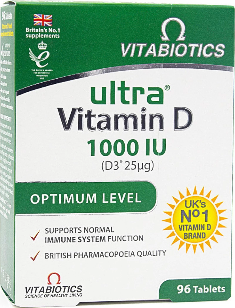 Vitabiotics Ultra D-3 1000 IU 96 ταμπλέτες