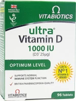 Vitabiotics Ultra D-3 1000 IU 96 ταμπλέτες