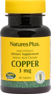 Nature's Plus Copper 3mg 90 ταμπλέτες