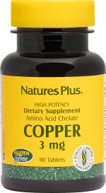 Nature's Plus Copper 3mg 90 ταμπλέτες