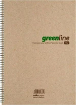 Salko Paper Σπιράλ Τετράδιο Ριγέ Α4 30φυλλο Greenline 5336 Καφέ