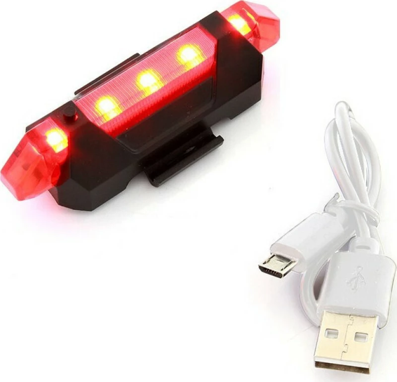 REAR LIGHT ΠΟΔΗΛΑΤΟΥ ΕΠΑΝΑΦΟΡΤΙΖΟΜΕΝΟ 93261 ME 5 LED_ΚΟΚΚΙΝΟ