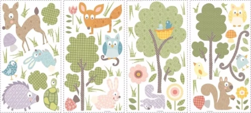 Αυτοκόλλητο Τοίχου Woodland Animals