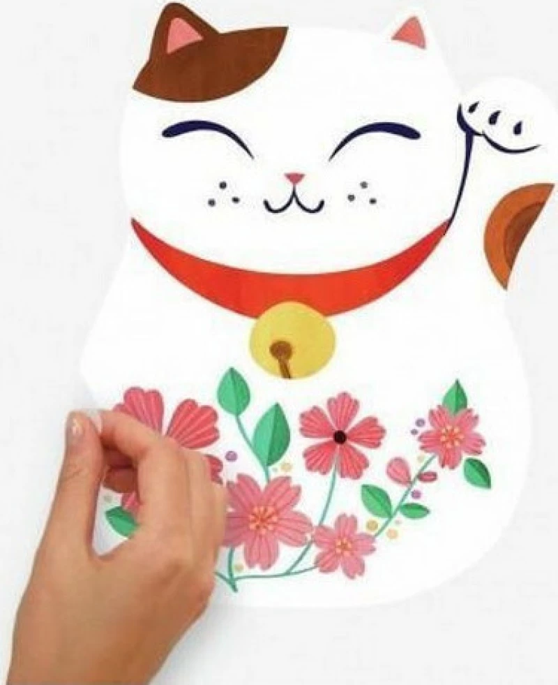Αυτοκόλλητο Τοίχου Lucky Cat