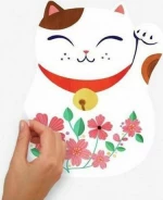 Αυτοκόλλητο Τοίχου Lucky Cat