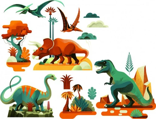 Djeco Αυτοκόλλητα Παράθυρου 'Δεινόσαυροι'