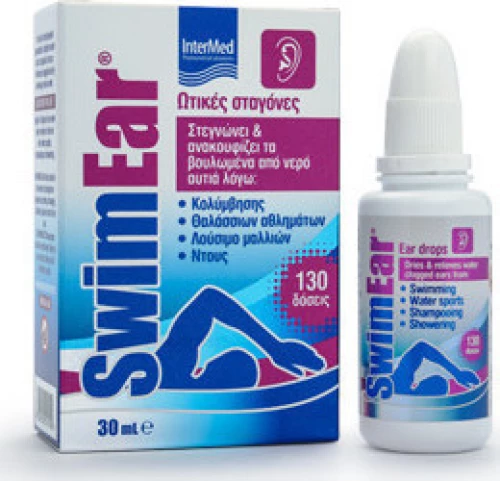 InterMed SwimEar 30ml Ωτικές Σταγόνες για Απορρόφηση του Εγλωβισμένου Νερού