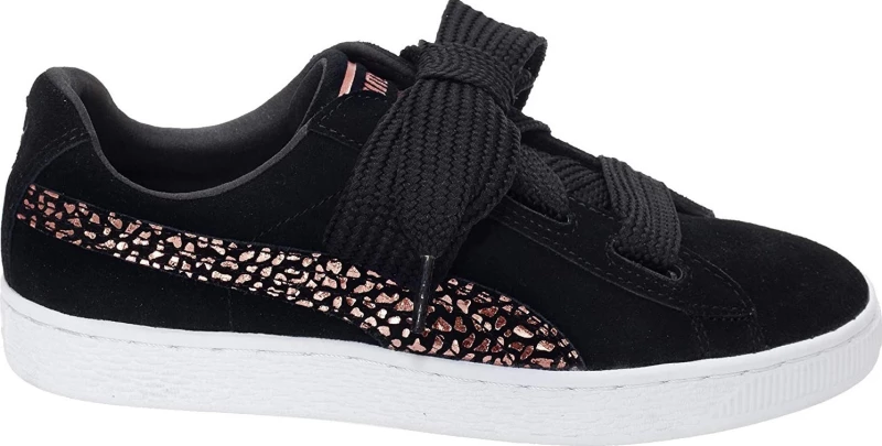 Puma Παιδικό Sneaker Suede Heart Animal για Κορίτσι Μαύρο
