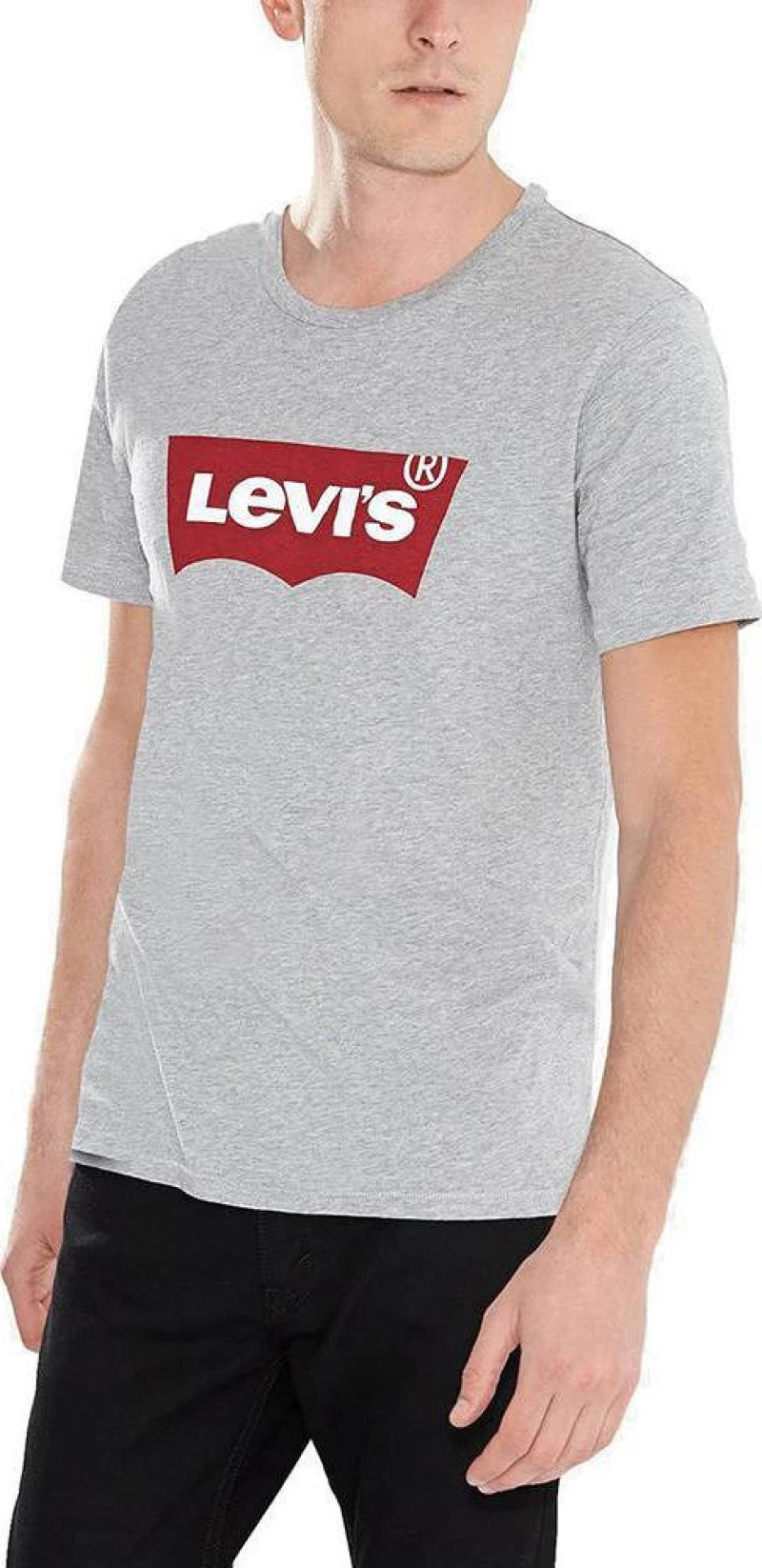 Levi's Housemark Ανδρικό T-shirt Γκρι με Λογότυπο