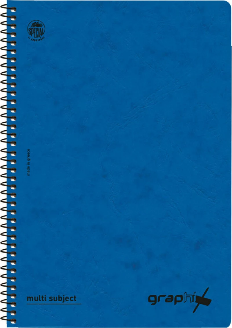Typotrust Σπιράλ Τετράδιο Ριγέ Α4 90φυλλο 3 Θεμάτων Graphix 4543-18 (Διάφορα Χρώματα)