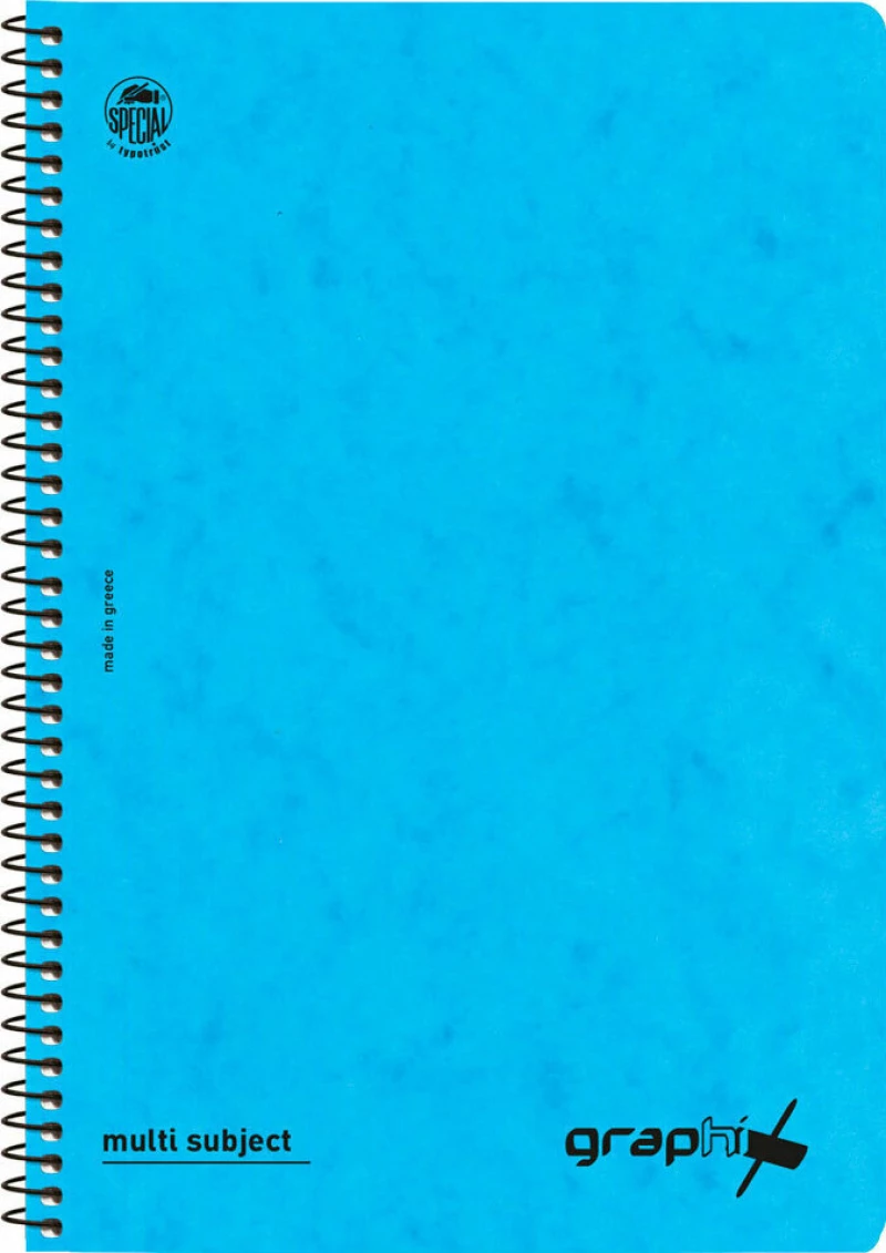 Typotrust Σπιράλ Τετράδιο Ριγέ Α4 90φυλλο 3 Θεμάτων Graphix 4543-18 (Διάφορα Χρώματα)