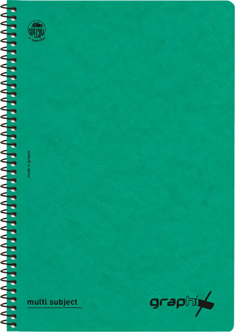 Typotrust Σπιράλ Τετράδιο Ριγέ Α4 90φυλλο 3 Θεμάτων Graphix 4543-18 (Διάφορα Χρώματα)
